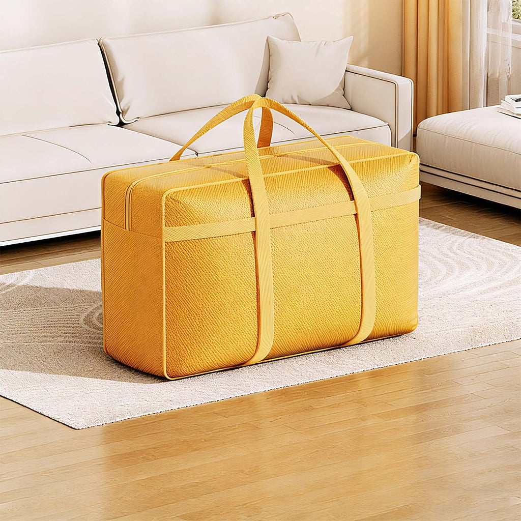 Extra Large Heavy Duty Waterproof Storage Bag for Clothes, Blankets, Comforters - Moving Tote with Reinforced Handles for Travel, Dorm, Home Organization