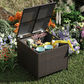 Huloretions Outdoor Patio Storage Box,80 Gallon Deck Box,Waterproof and Weather-resistant,Backyard Storage Bin for Garden Tools,Patio Furniture,Pool Supplies and Cushions
