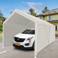 JXXRZ 12'x20' Heavy Duty Car Tent, Portable Carport Garage, All-Season Waterproof Tarp for Outdoor Storage Shelter, Party, Birthday, White