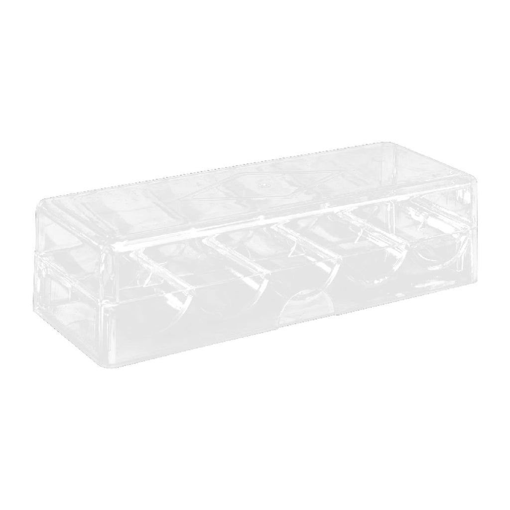 LeeQinersw Acrylic Chip Case 5 Grids Storage Container for Parties Travel Tabletop Game