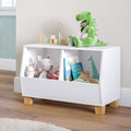 RiverRidge Kids Catch-All 27in Toy Storage Organizer with 2 Storage Cubbies - White
