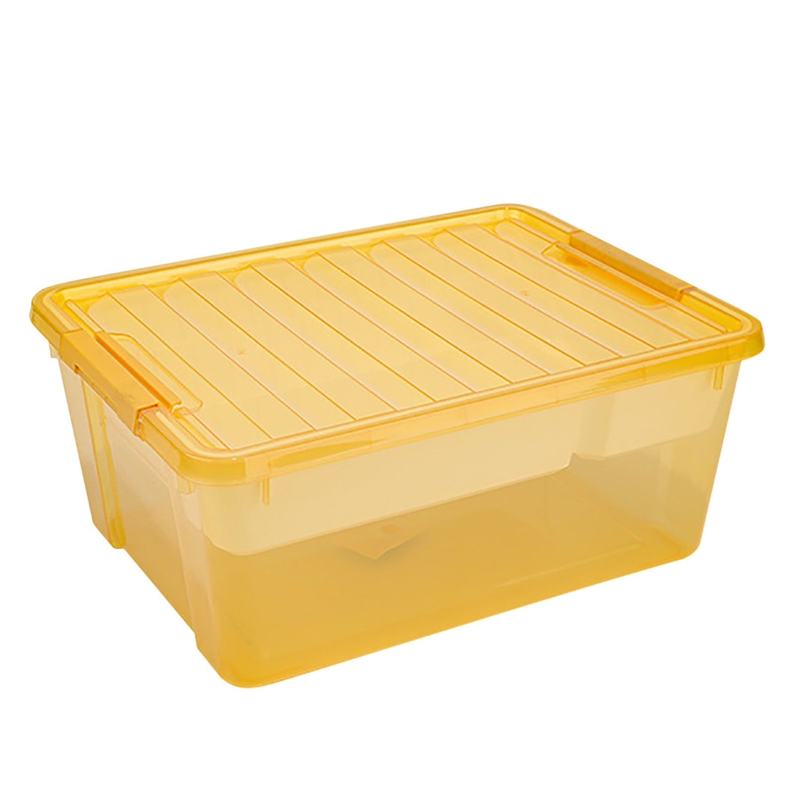 SIguan, Storage Box with Remove Tray Craft,Storage Containers with Lids, Thickened Organizer for Bead,Tool,Sewing Yellow 11.1*8.15*5.31''