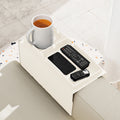 Sofa Armrest Tray, Silicone Couch Caddy Organizer with Cup Holder & Phone Slot, Non-Slip Multi Functional Storage Tray for Bed, Bay Window, Portable Armrest Table