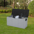 Storage Deck Box Chest Tools Cushions Toys Lockable Seat for Outdoor Garden, 75gal 260L