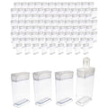 The Beadsmith Clear Plastic Boxes - Rectangle with a Flip Top Cap - 7/16” x 1” x 1-7/8” - Use for Beads, Bath Salts, Wedding & Party Favors, Home or Office Storage - Bag of 100