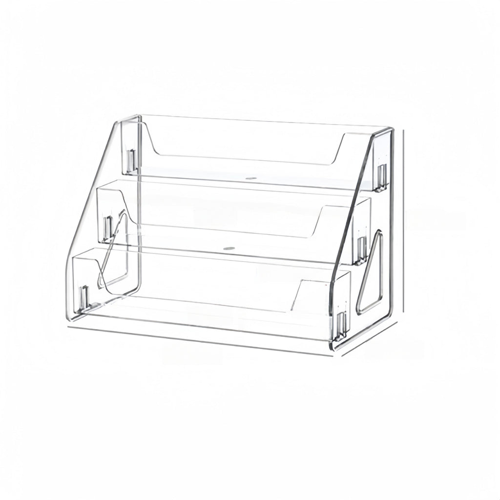 Tri-Layer Acrylic Step Storage Box Stylish Clear Design for Home Organization