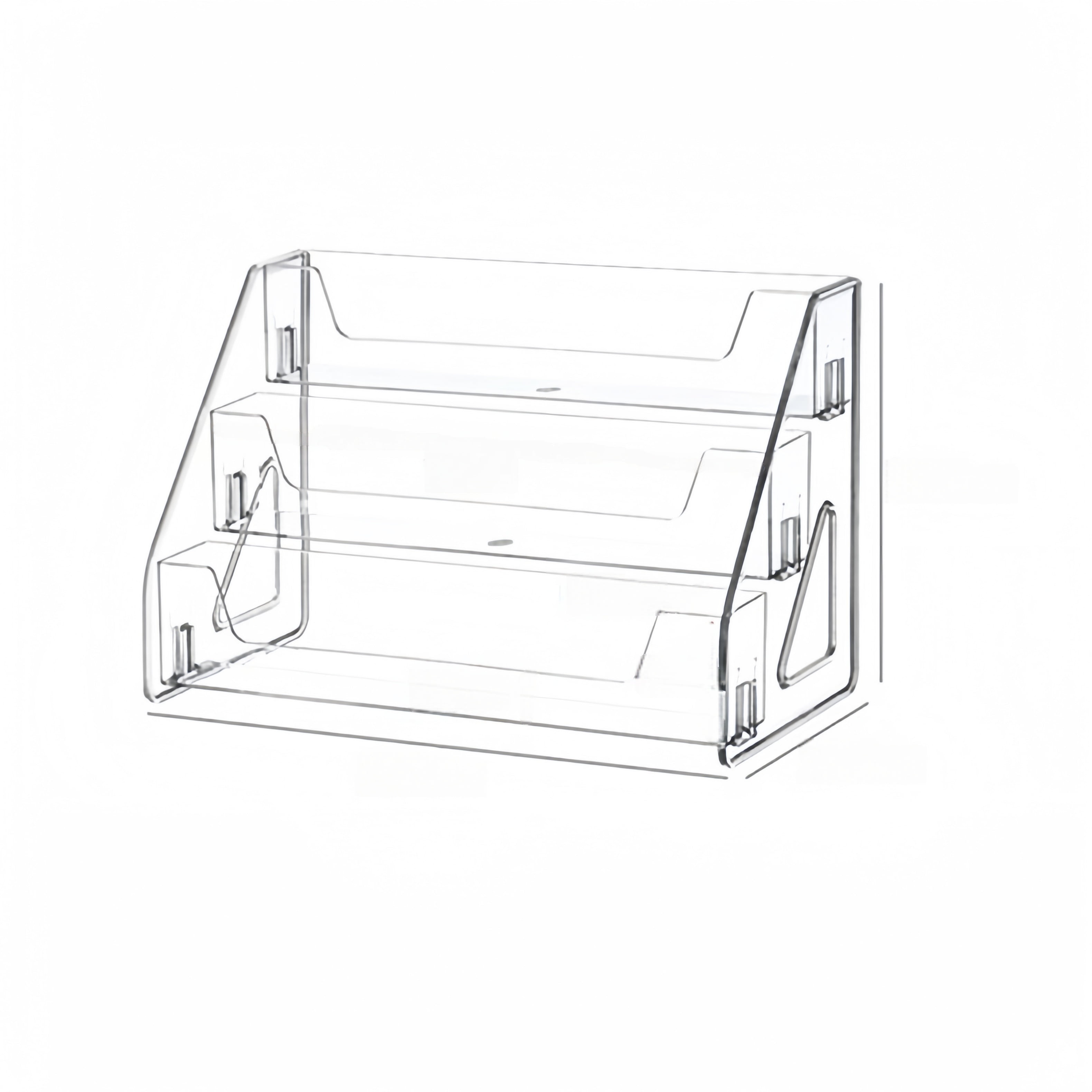 Tri-Layer Acrylic Step Storage Box Stylish Clear Design for Home Organization