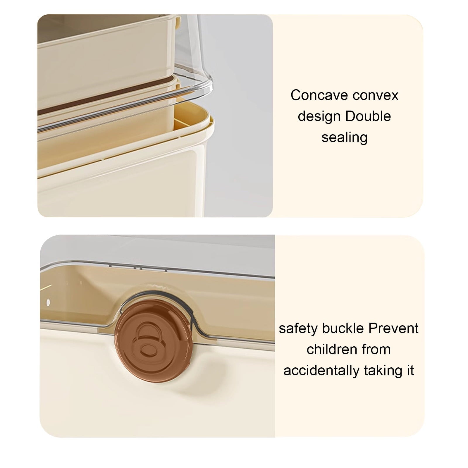 Litrail LargeCapacityFoldableHouseholdFirstAidStorageBox-WaterproofPlasticBeigeMedicalOrganizerwithHandleforHome,Travel&Outdoor