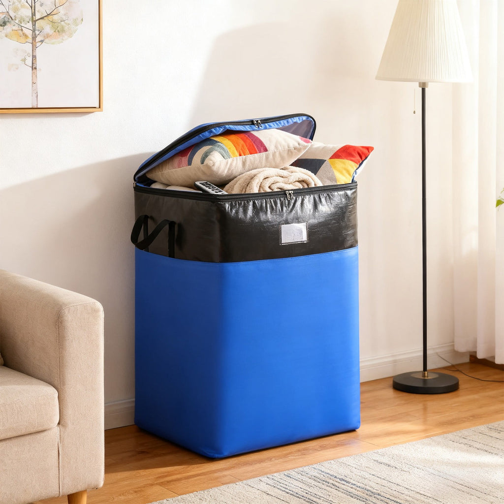 Extra Large Heavy Duty Storage Bag 180L, Waterproof Moving Tote with Zipper for Clothes, Bedding, Seasonal Storage, Reinforced Handles, Drag-Friendly Design