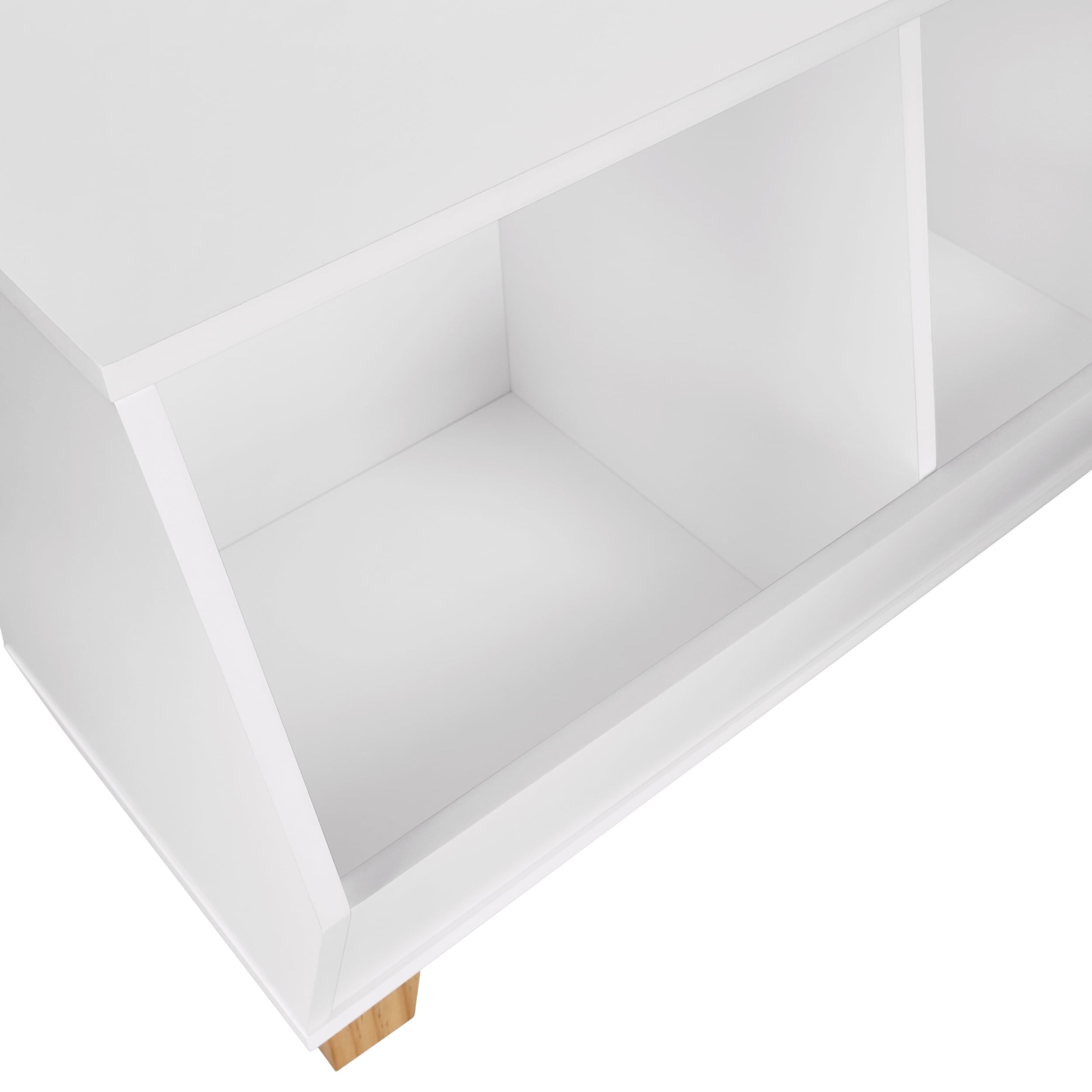 RiverRidge Kids Catch-All 27in Toy Storage Organizer with 2 Storage Cubbies - White