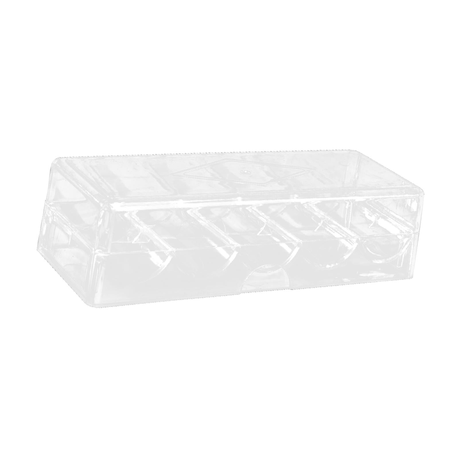 LeeQinersw Acrylic Chip Case 5 Grids Storage Container for Parties Travel Tabletop Game