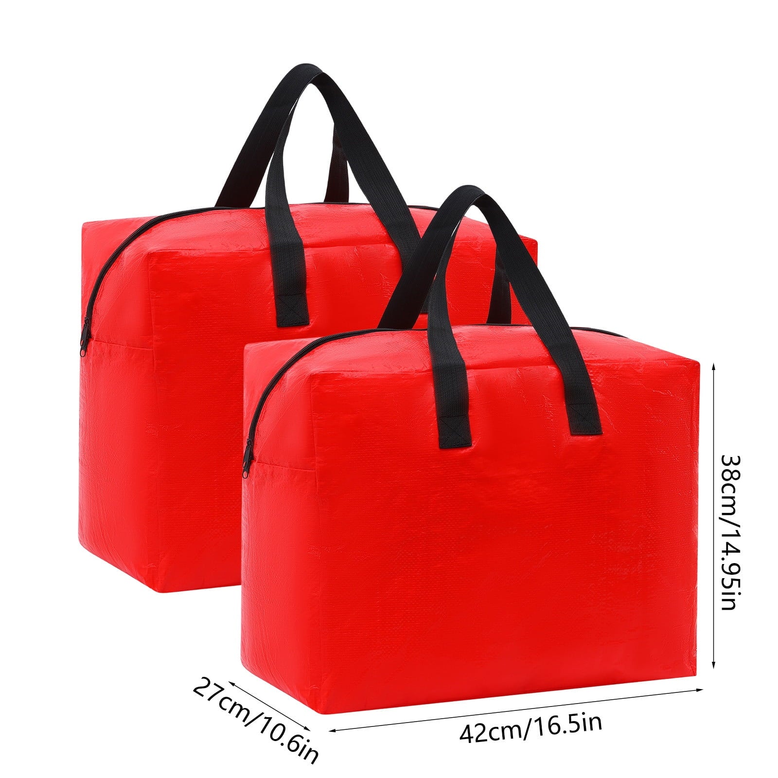 2 Pcs Holiday Ornaments Storage Bags, Christmas Storage Containers, Tearproof Xmas Gift Bag Organizer with Handles and Zipper for Decorations, Moving Bags