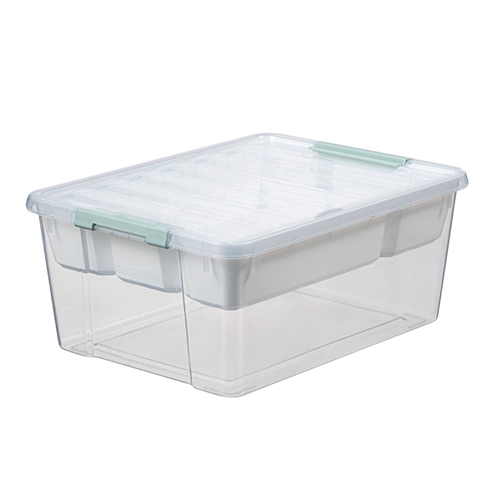 Toy Storage Organizer, Bins Boxes with Lids, Space Saving Stackable Clear Boxes for Offices, Kitchens, Living Rooms, Bedrooms, Plastic Storage Boxes