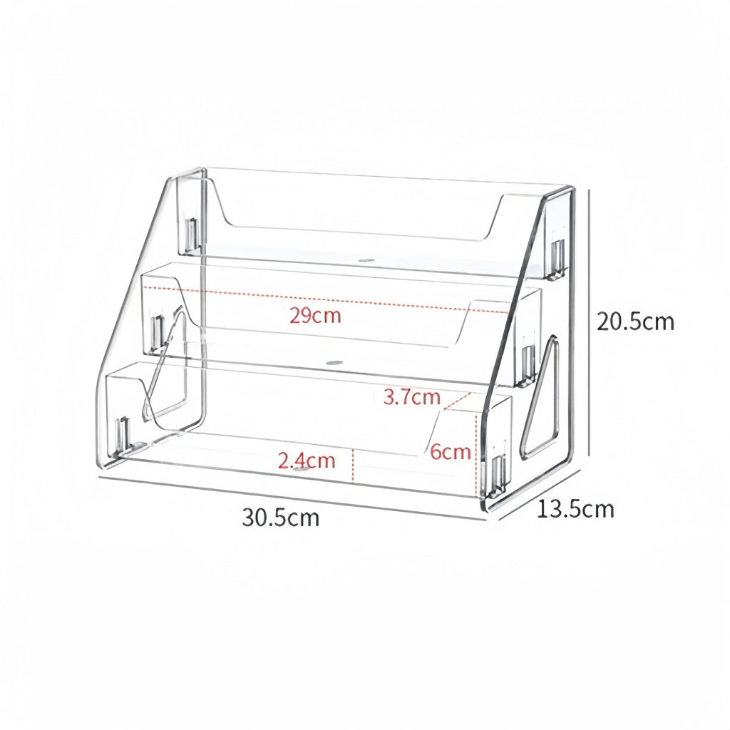 Tri-Layer Acrylic Step Storage Box Stylish Clear Design for Home Organization