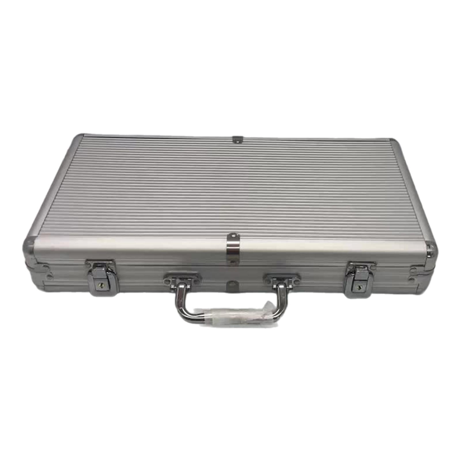 shamjina Aluminum Alloy Chip Case Storage Box Carrying Case Professional Large L