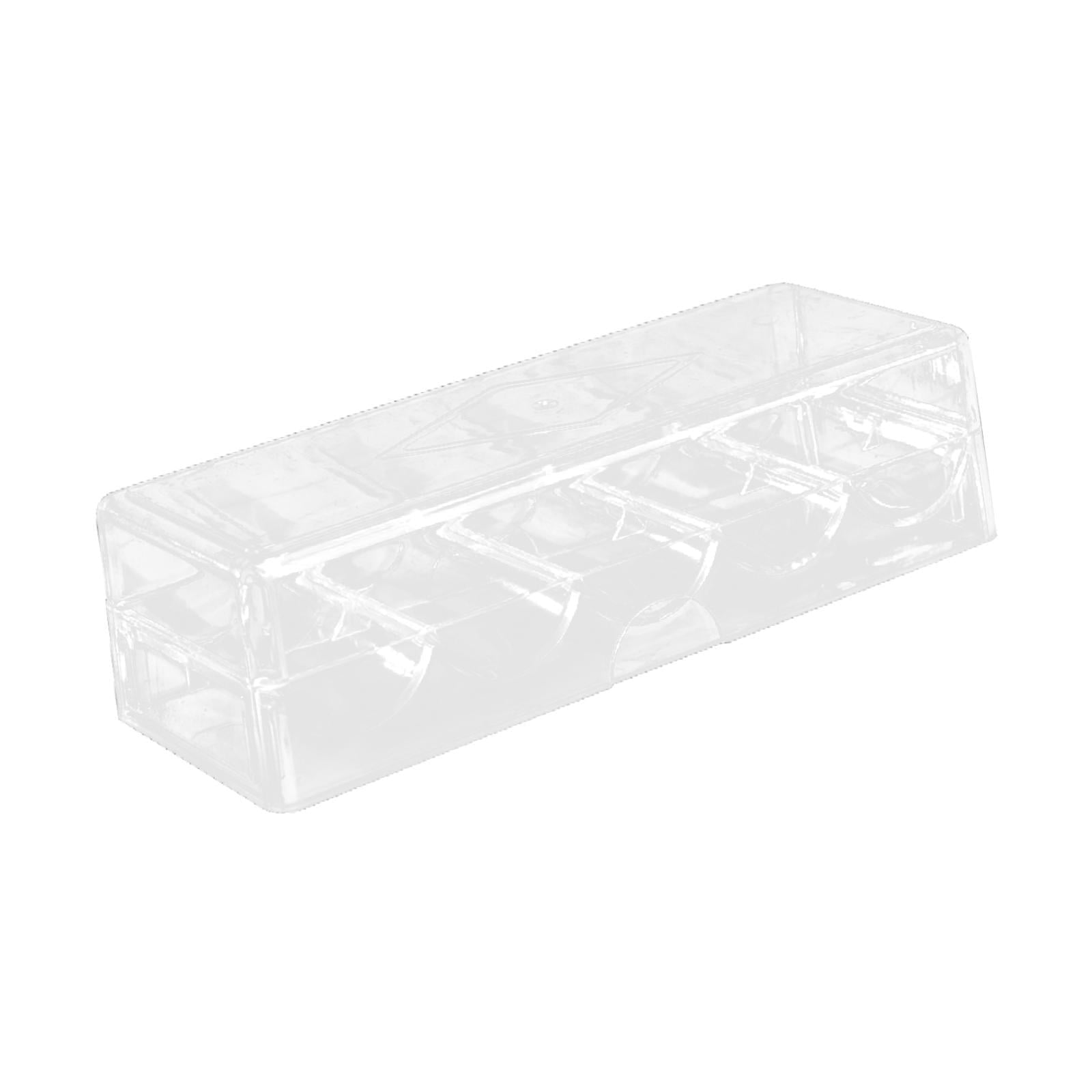 LeeQinersw Acrylic Chip Case 5 Grids Storage Container for Parties Travel Tabletop Game