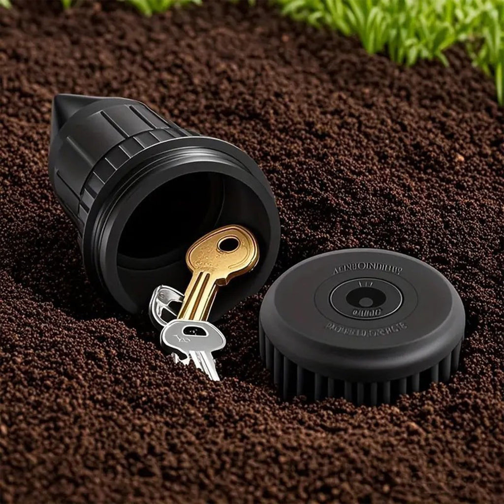 Fake Sprinkler Key Holder - Waterproof Outdoor Hidden Key Hider with Lid for Spare Keys & Cash, Disguised Decorative Lawn Garden Security Box