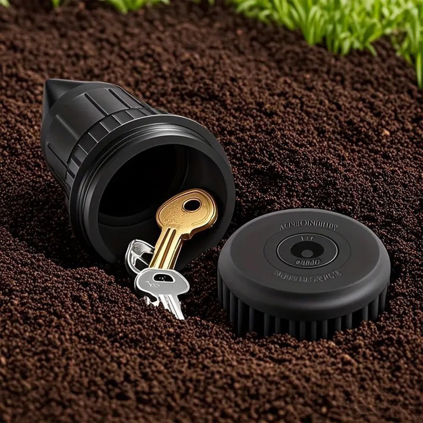 Fake Sprinkler Key Holder - Waterproof Outdoor Hidden Key Hider with Lid for Spare Keys & Cash, Disguised Decorative Lawn Garden Security Box