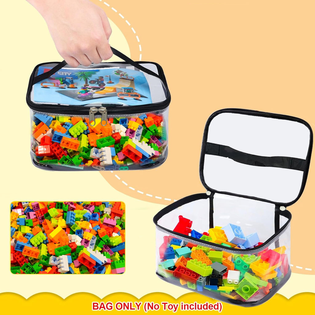 4PCS Black Storage Bags for Building Blocks Perfect for Toy Cleanup
