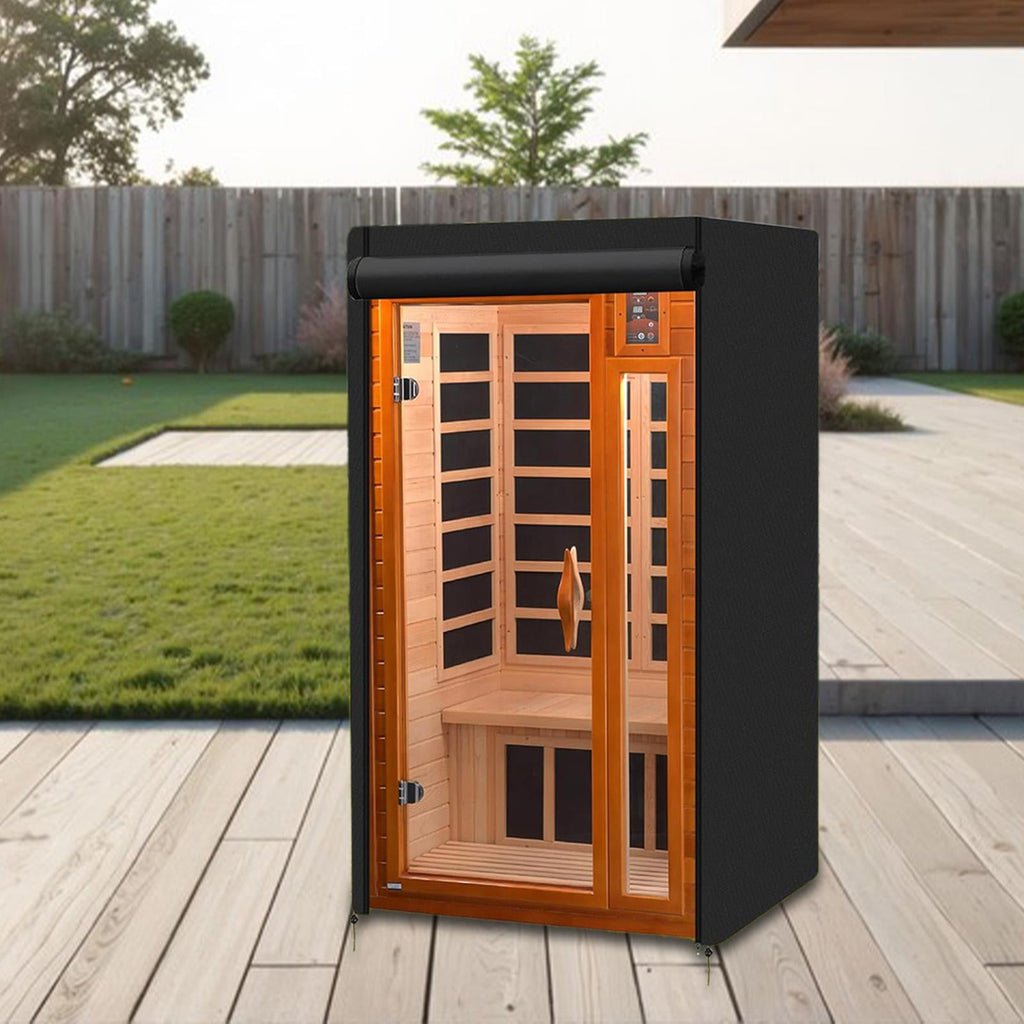 CarpNettore Outdoor Sauna Cover 84cmx178cm Replacement Oxford Cloth Waterproof Dust Cover Sauna Room Protector for Mountain Resort Garden