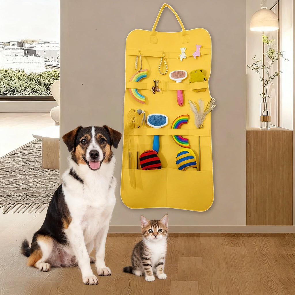 Felt Storage Bag for Cat Toys in Elegant Design for Pet Care and Organization