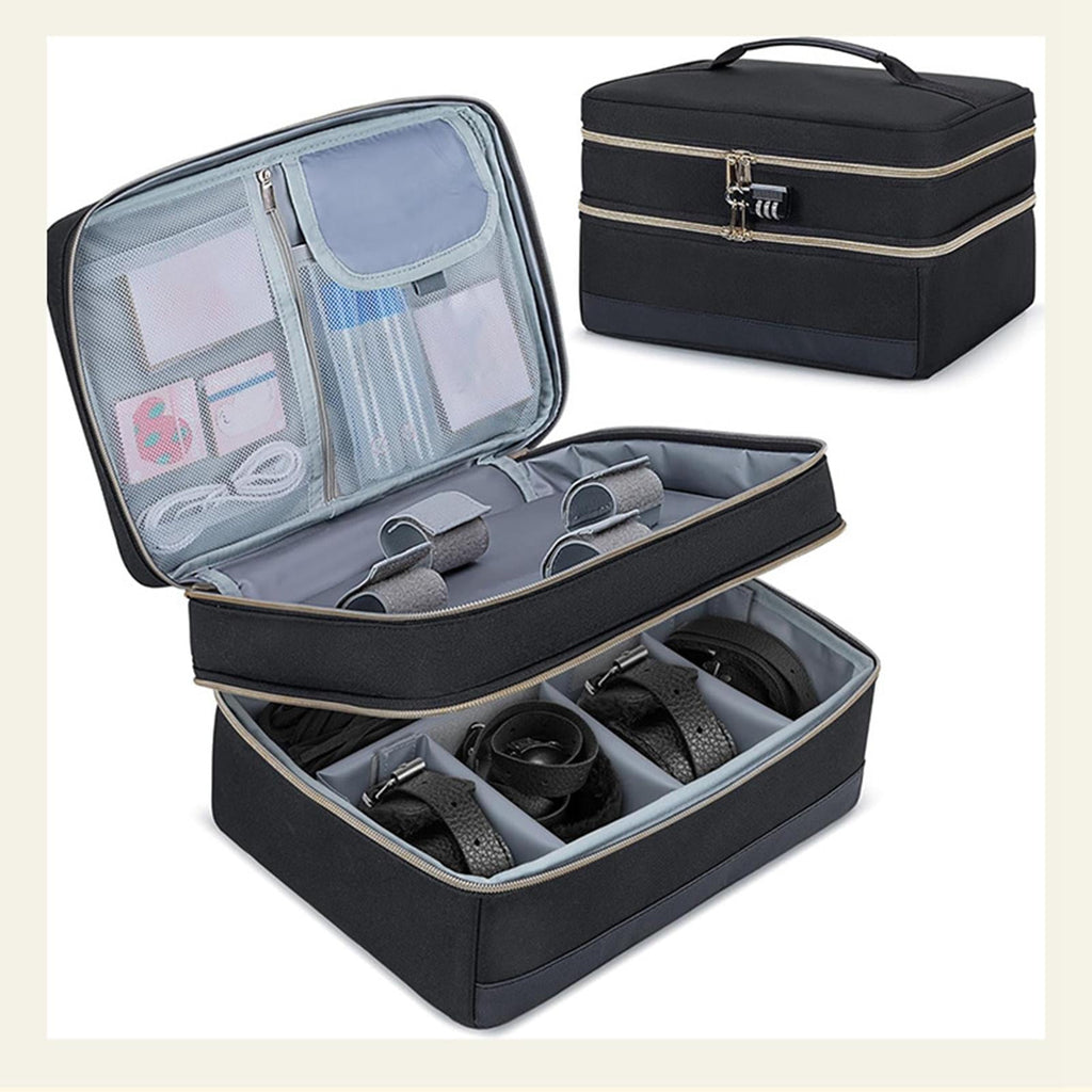 Toy Storage Bag Organizer Carrier Double Layer Polyester Large Capacity for Kids Home Travel Use
