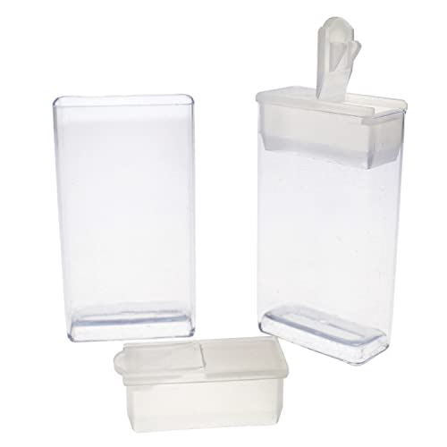The Beadsmith Clear Plastic Boxes - Rectangle with a Flip Top Cap - 7/16” x 1” x 1-7/8” - Use for Beads, Bath Salts, Wedding & Party Favors, Home or Office Storage - Bag of 100