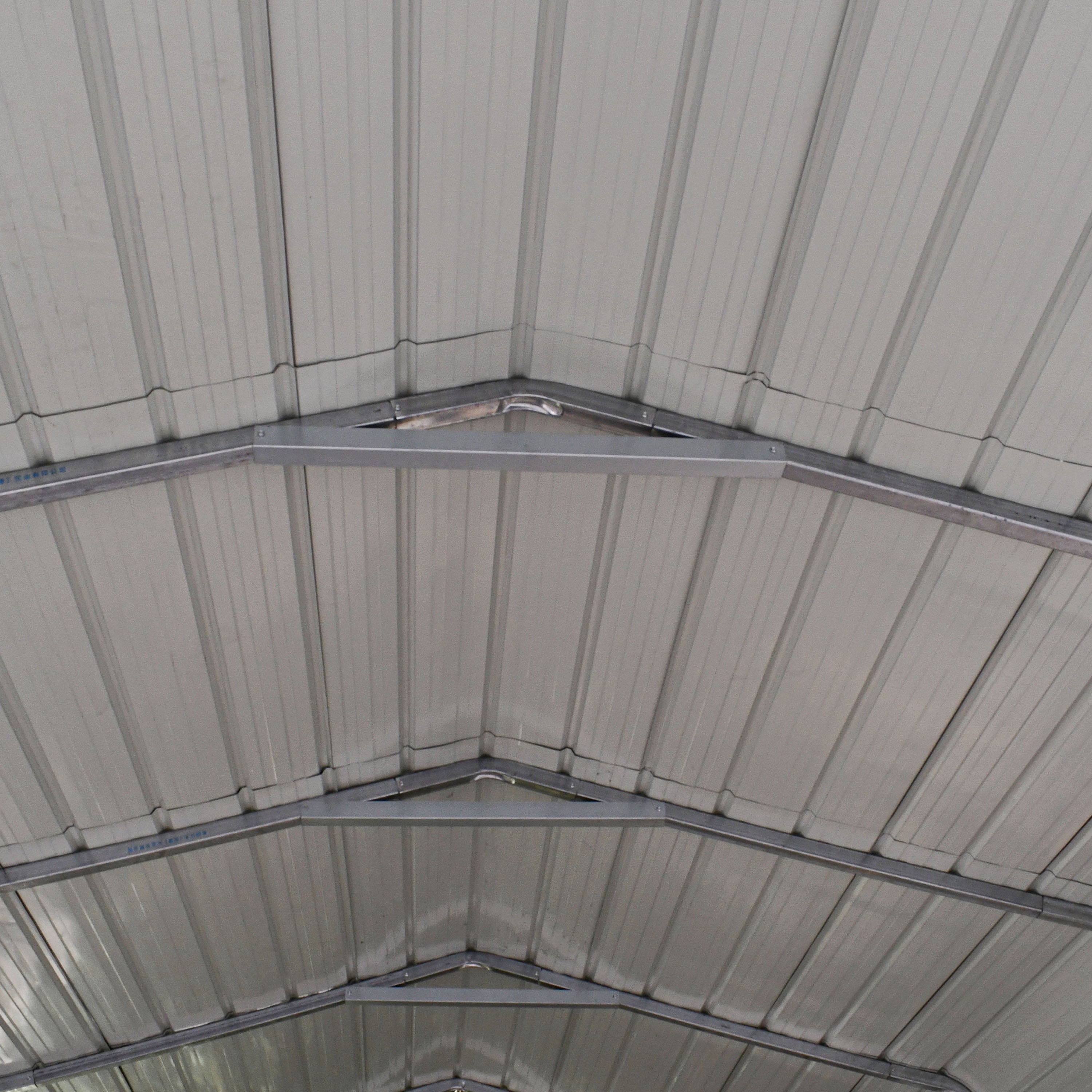 ALEKO Galvanized Steel Carport Canopy Shelter 12W x 30L x 10H ft Grey Color
