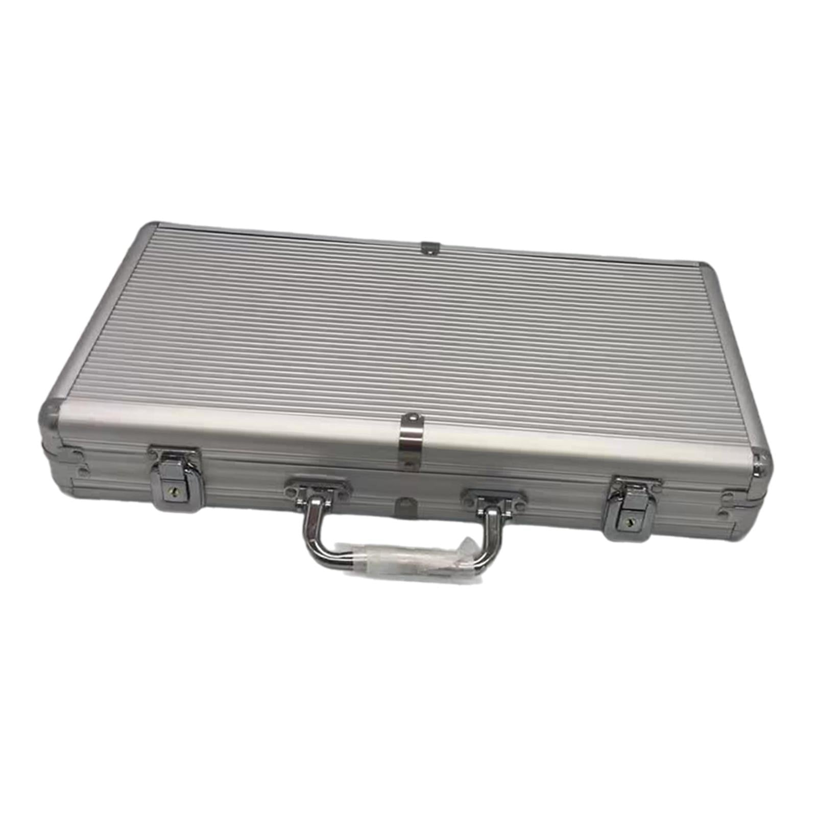 shamjina Aluminum Alloy Chip Case Storage Box Carrying Case Professional Large L