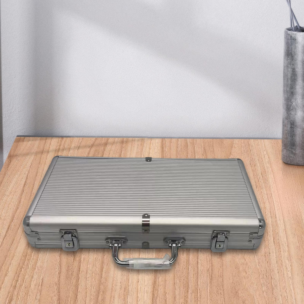 shamjina Aluminum Alloy Chip Case Storage Box Carrying Case Professional Large L