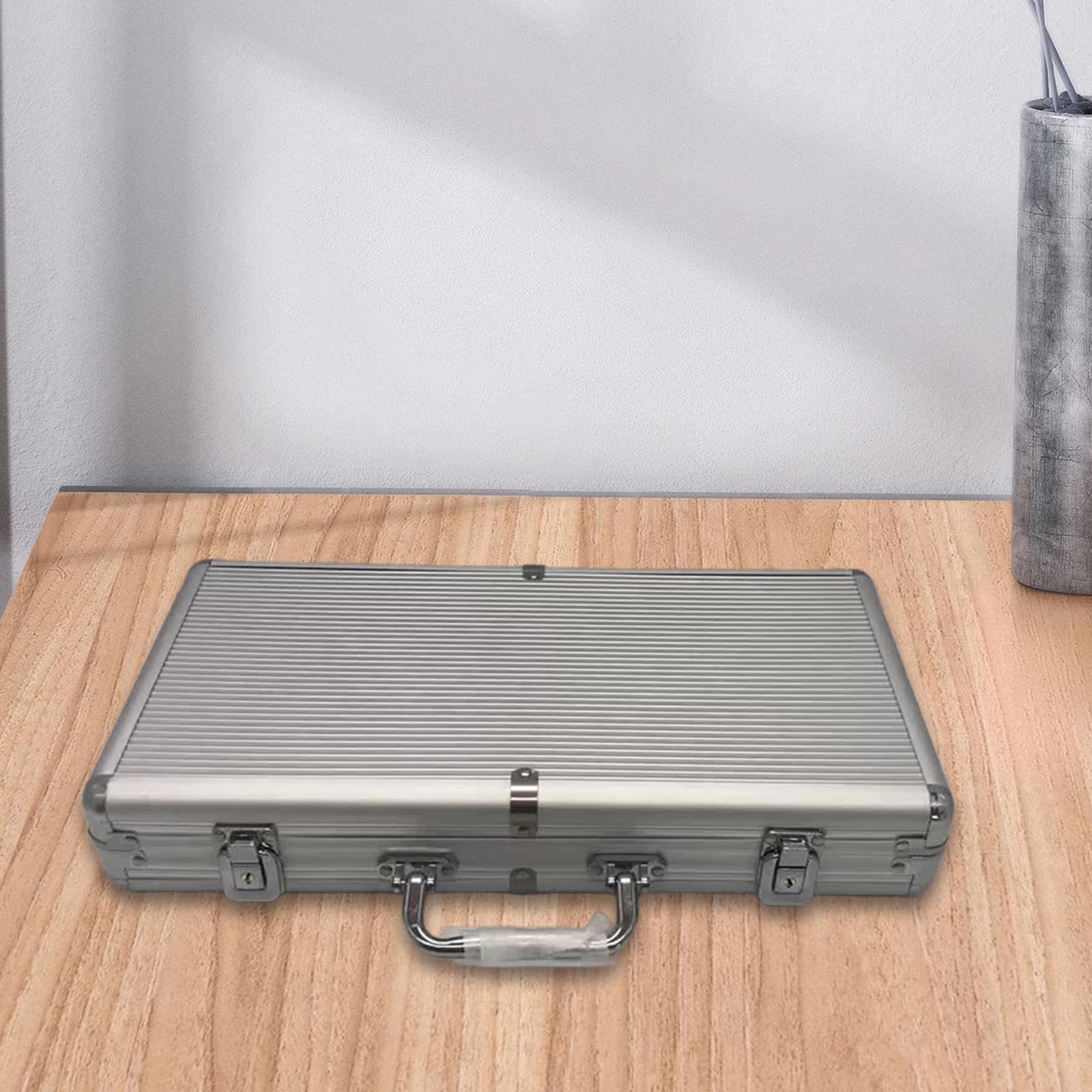shamjina Aluminum Alloy Chip Case Storage Box Carrying Case Professional Large L
