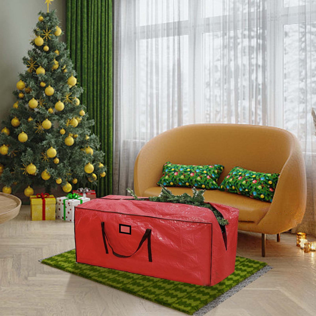 Clearance! Christmas Tree Storage Bag, Reusable Heavy Duty Santa Tree Box/Container/Holder for Big Artificial Xmas Tree/Holiday Trees, Waterproof with Durable Handles & Zipper (122*34*51CM)