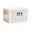 kowaku Storage Box with Lid Utility Crate with Handles Multi Function Lidded Storage Bin Container for Toys Books Grocery Organizing