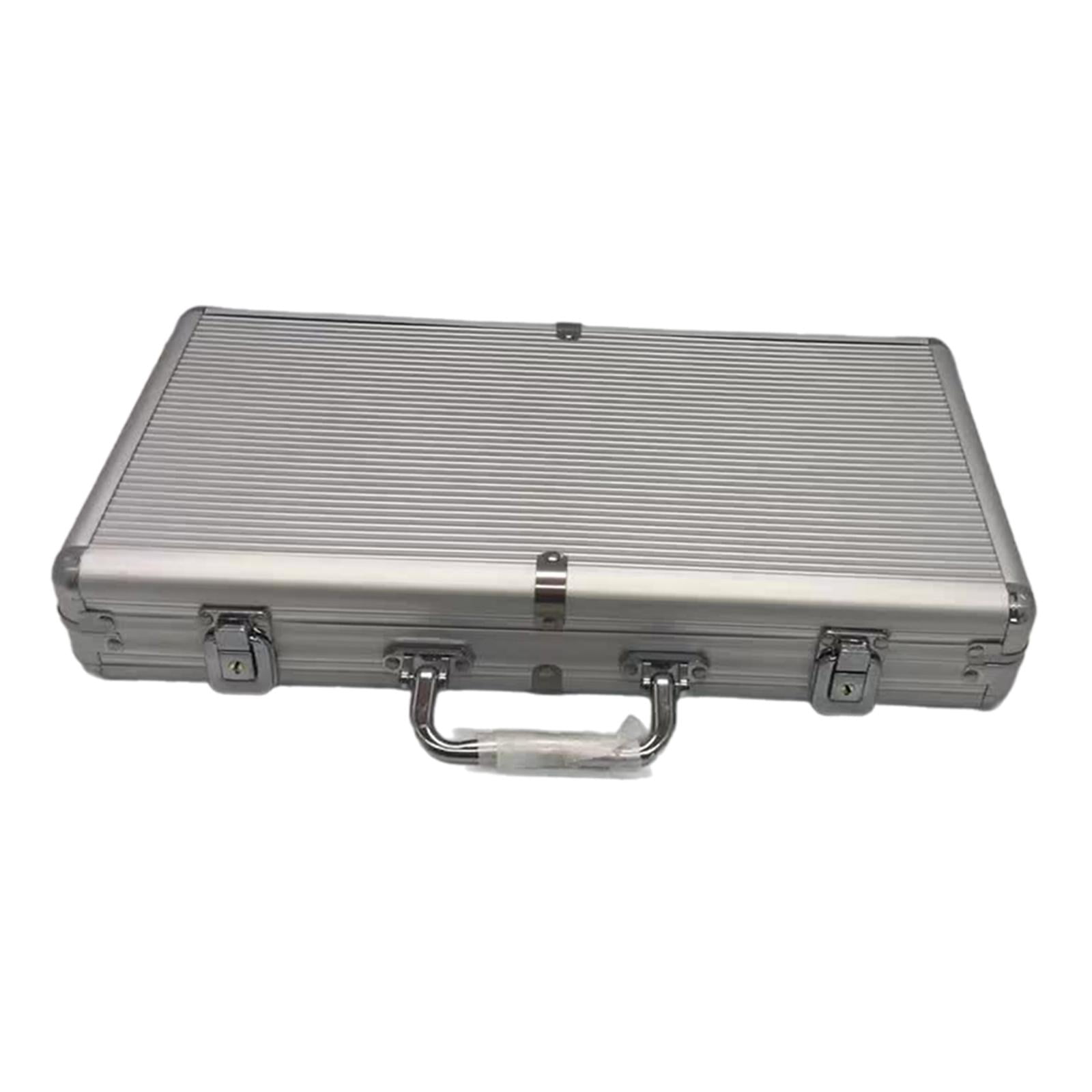 shamjina Aluminum Alloy Chip Case Storage Box Carrying Case Professional Large L